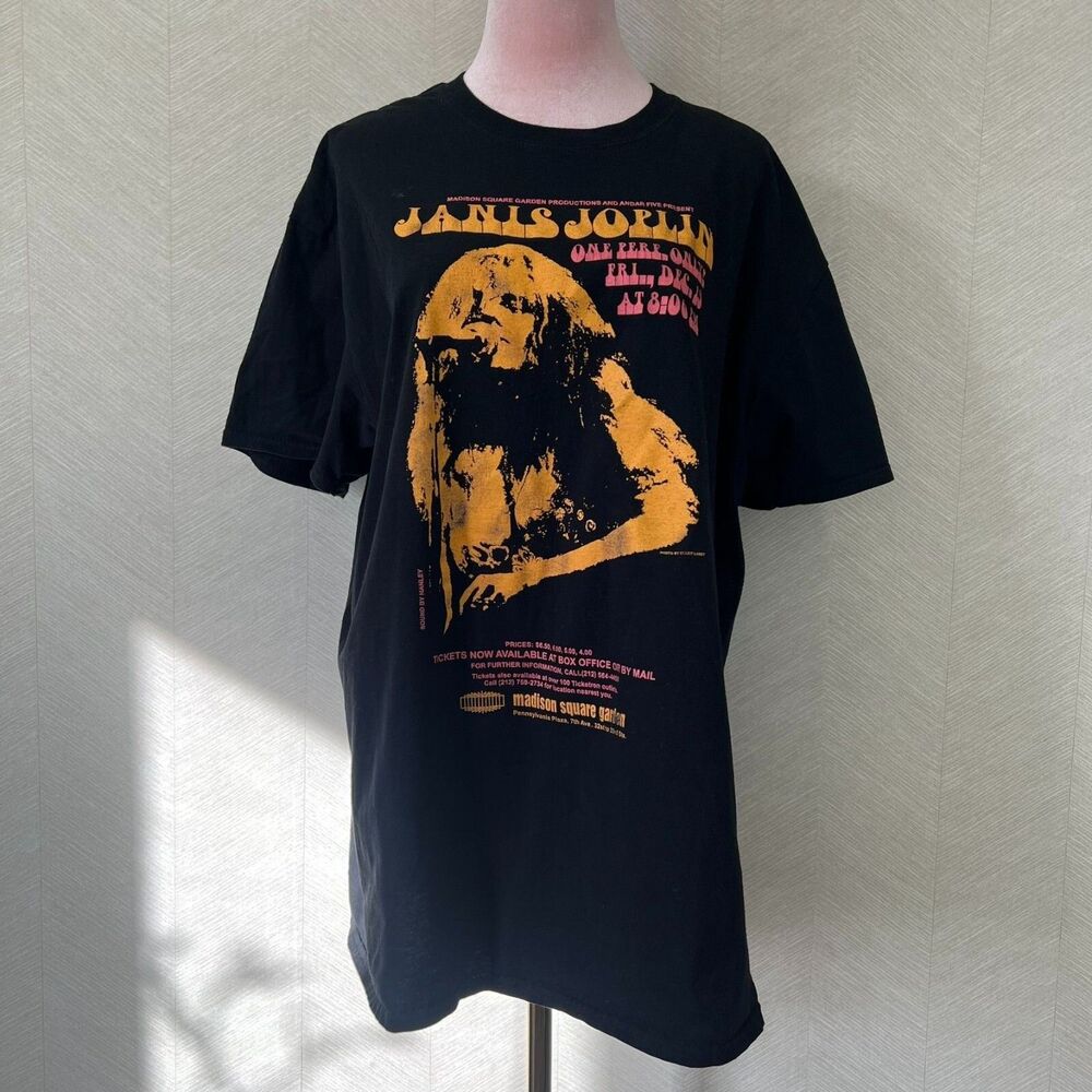 Janis Joplin  Madison Square Garden Graphic Print Band T-shirt Mens Size M